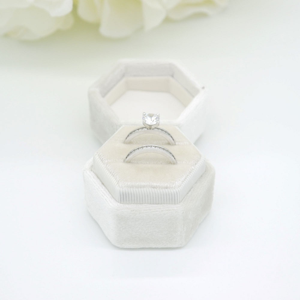 White wedding ring clearance box