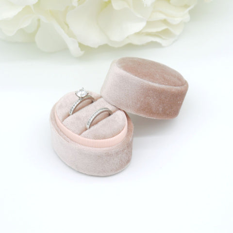 Ring Box for Wedding Ceremony 3 rings, Blush Pink Golden velvet Wedding Ring  Box for ceremony ceremony velvet, Glamour Wedding Ring Boxes his hers,  Luxury Velve… | Velvet wedding ring box, Wedding